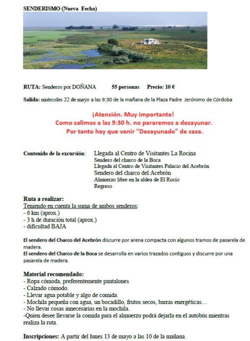 Cartel ruta Senderos por DOÑANA