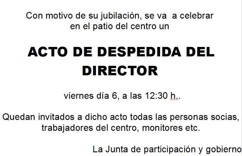Despedida del director