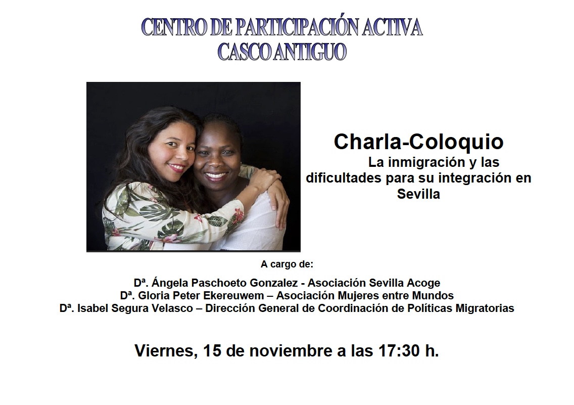 Cartel Charla coloquio Inmigración