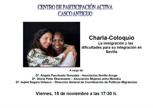 Cartel Charla coloquio Inmigración